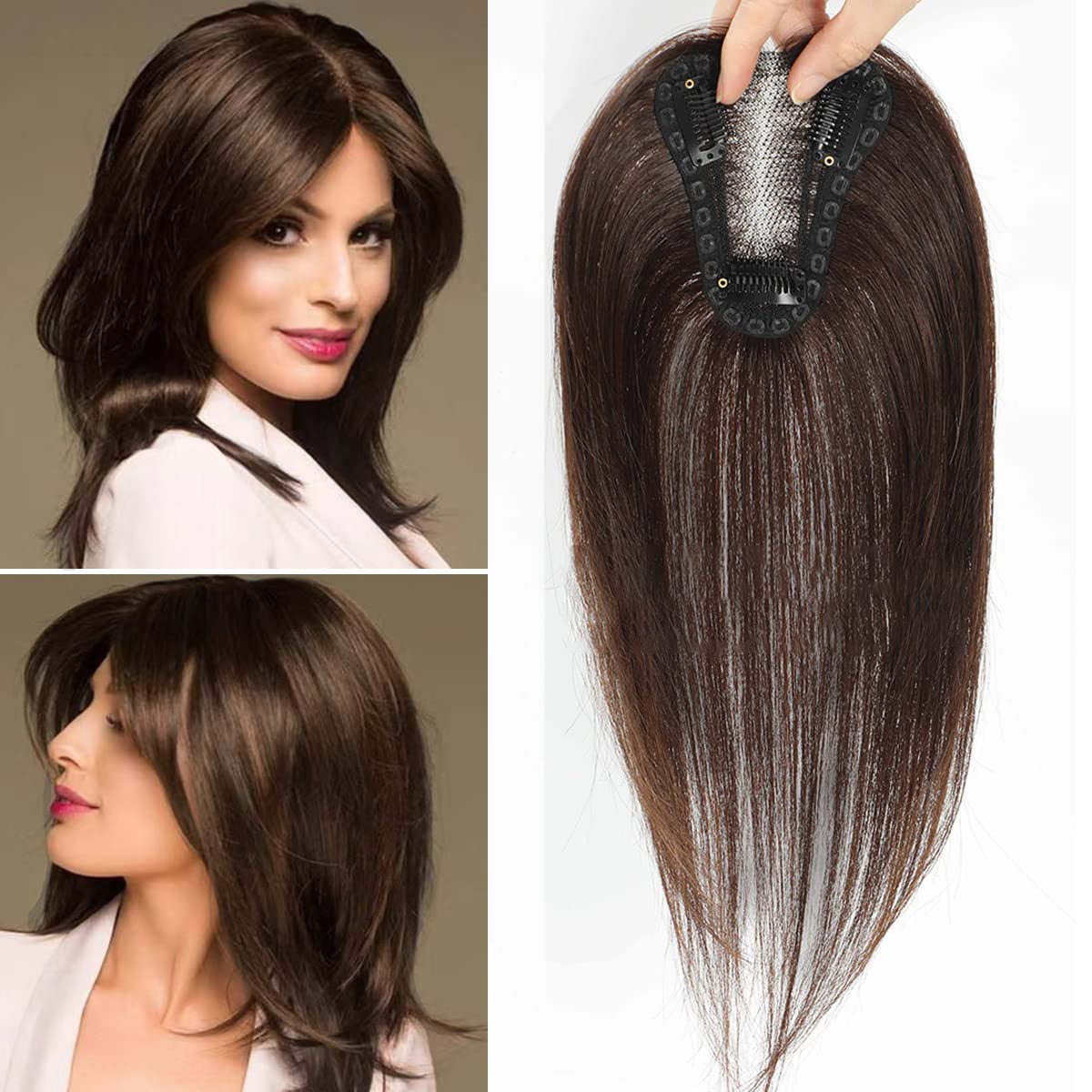 Top Extensions for Thin Hair Upgraded Lace Base 12 Inch Synthetic Wig